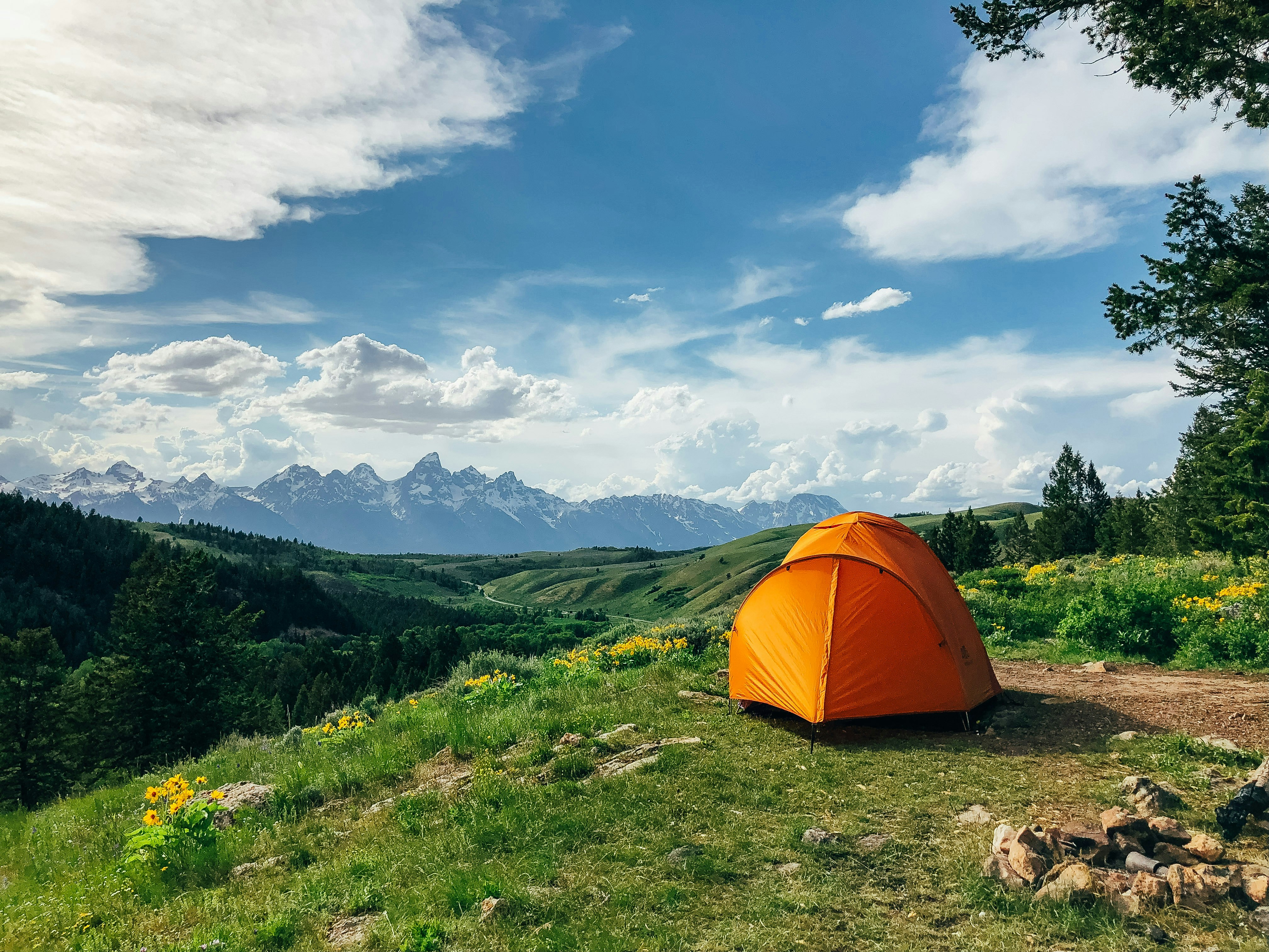 orange outdoor tent